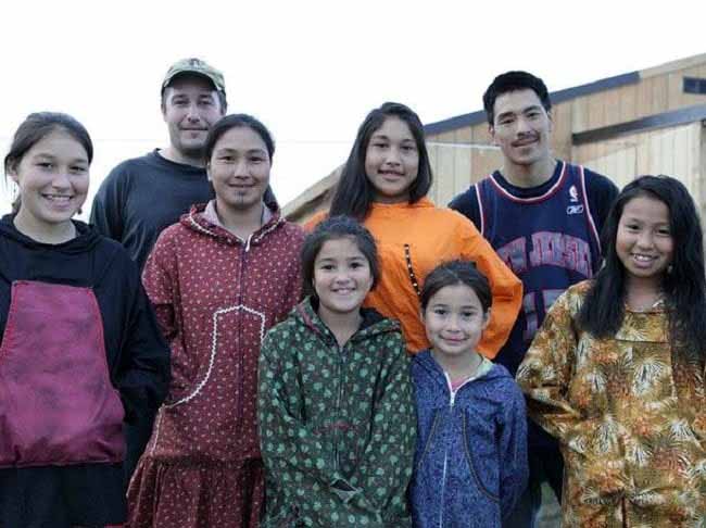 Agnes Hailstone with her family.