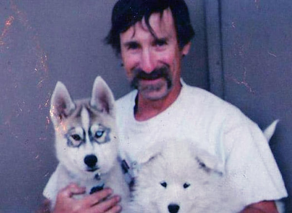 Image of Bob Harte with his dog