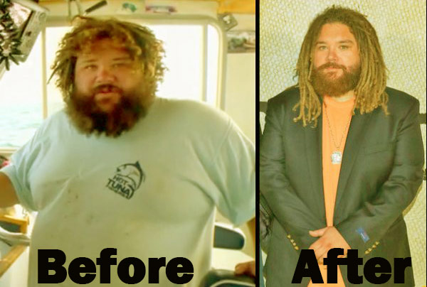 Image of TV personality TJ Ott weight loss before and after