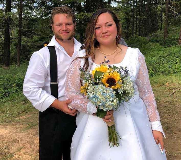 Wedding photo of Gabe Brown and wife, Raquell Rose.